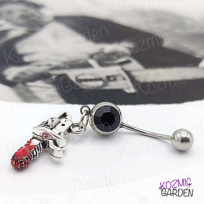 Texas Chainsaw Massacre Belly Button Piercing - Gothic Horror Jewelry