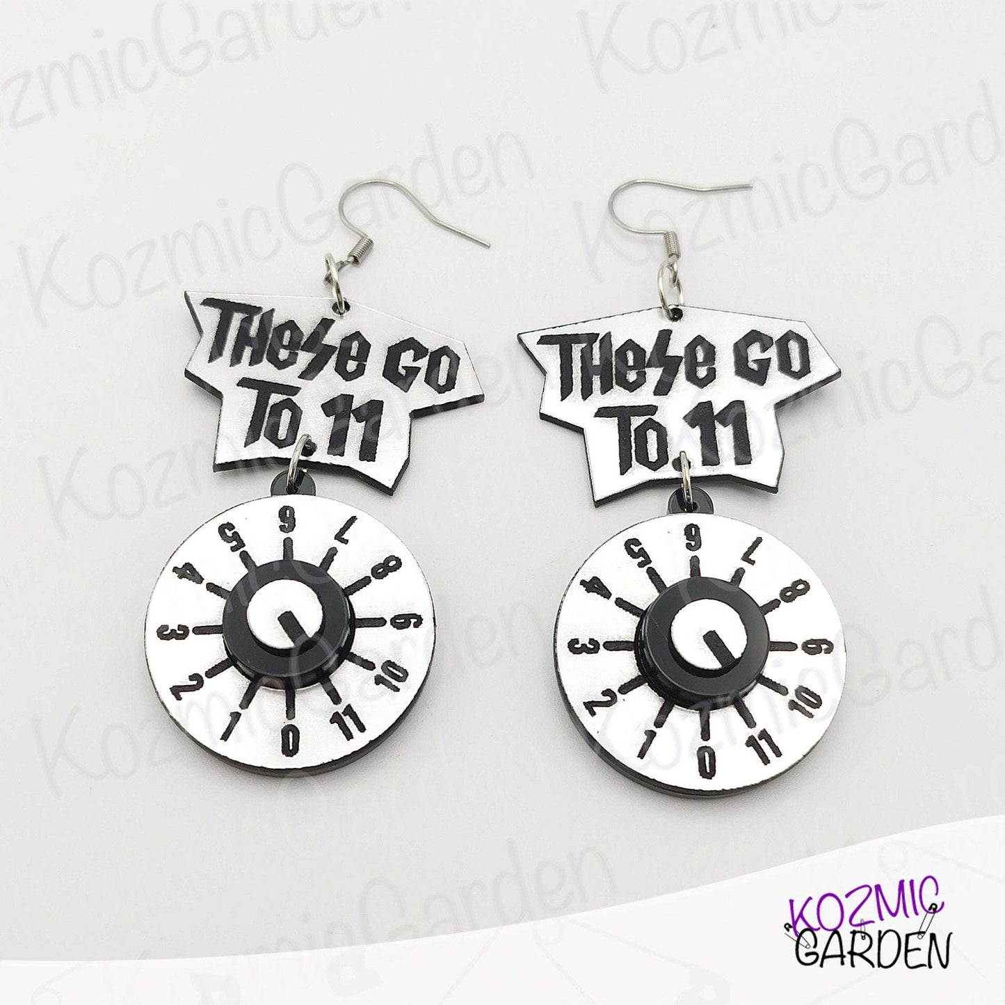 Spinal Tap "These Go to 11” Knob Earrings - Tribute, Rock ‘n’ Roll Volume Potentiometer Jewelry