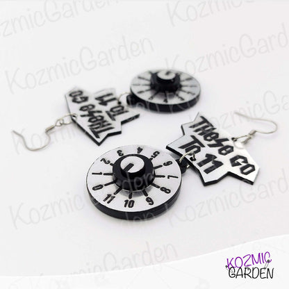 Spinal Tap "These Go to 11” Knob Earrings - Tribute, Rock ‘n’ Roll Volume Potentiometer Jewelry