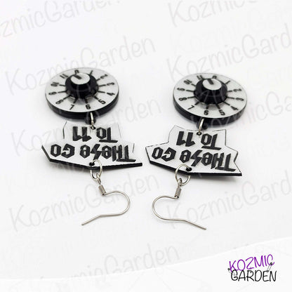 Spinal Tap "These Go to 11” Knob Earrings - Tribute, Rock ‘n’ Roll Volume Potentiometer Jewelry