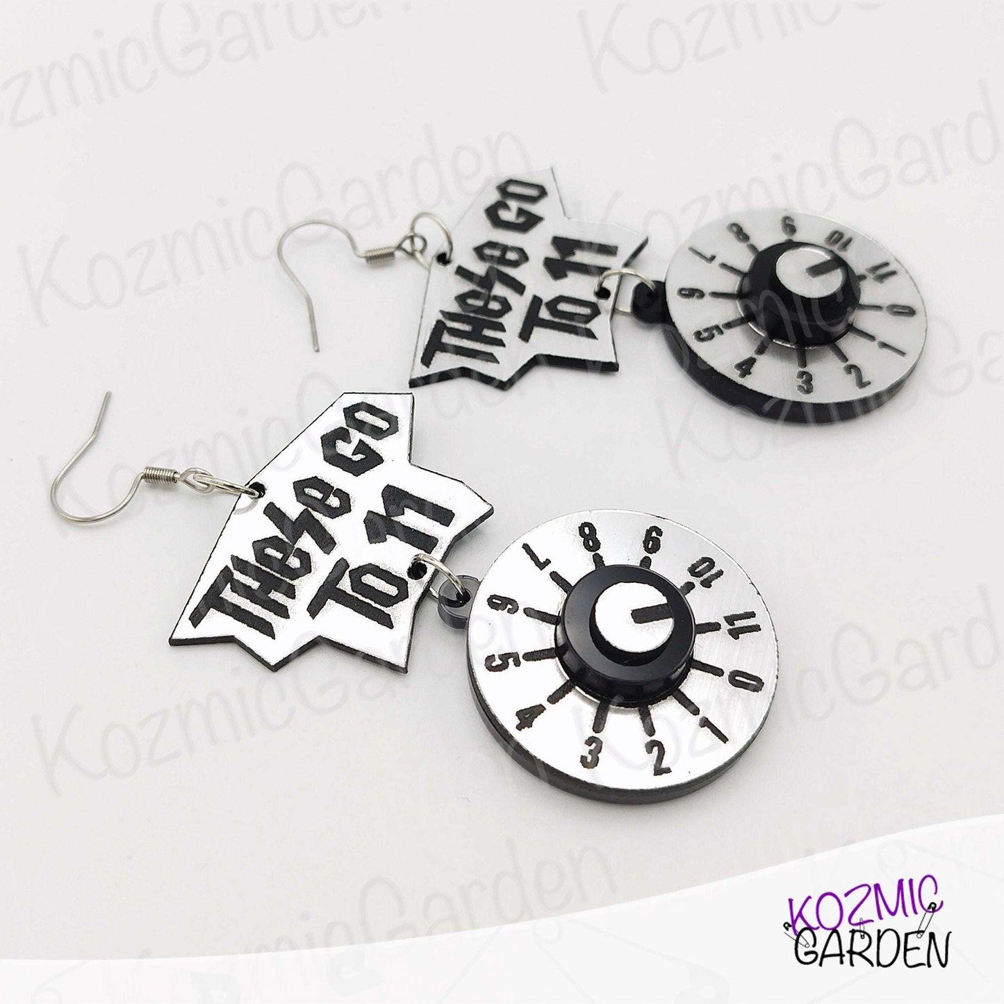 Spinal Tap "These Go to 11” Knob Earrings - Tribute, Rock ‘n’ Roll Volume Potentiometer Jewelry