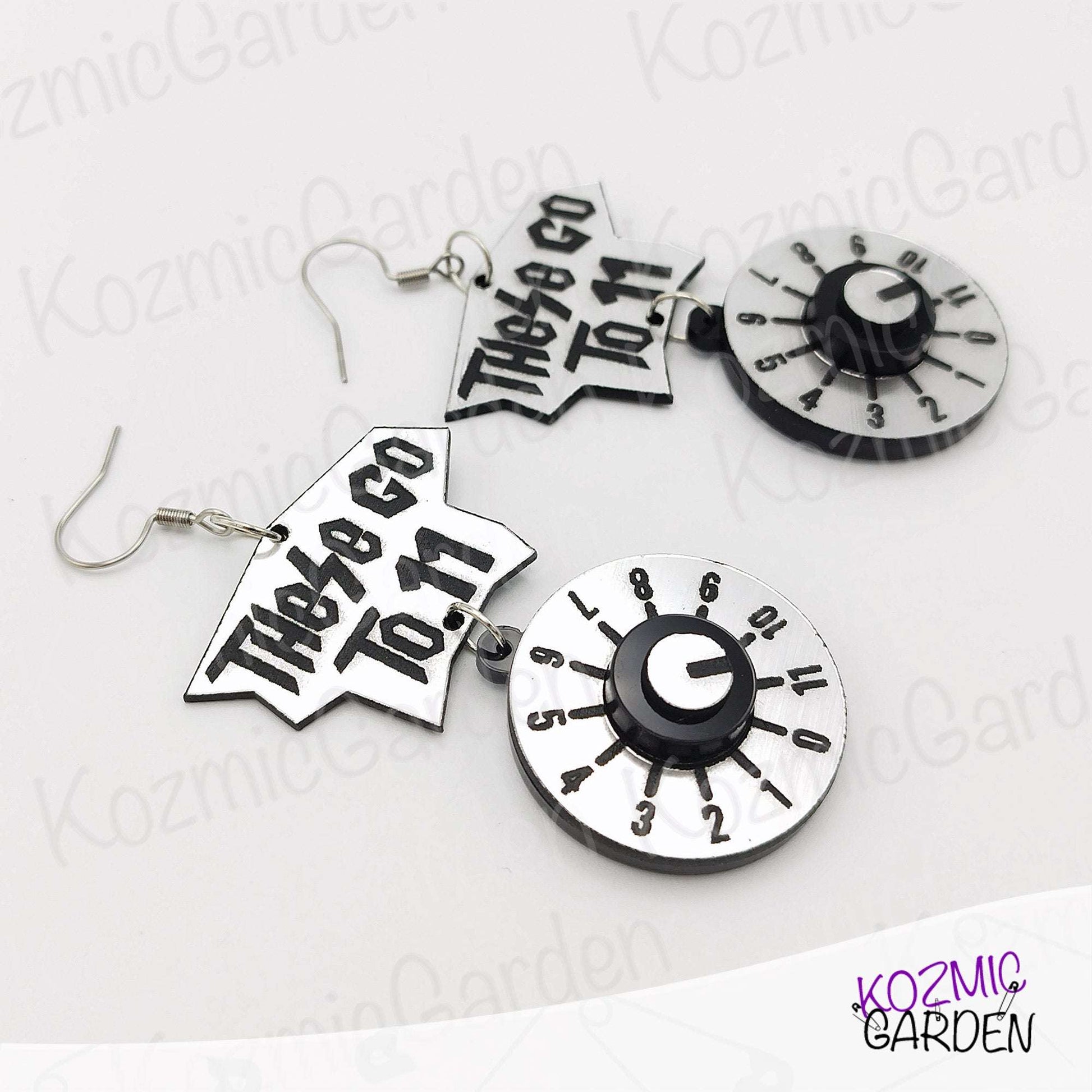Spinal Tap "These Go to 11” Knob Earrings - Tribute, Rock ‘n’ Roll Volume Potentiometer Jewelry