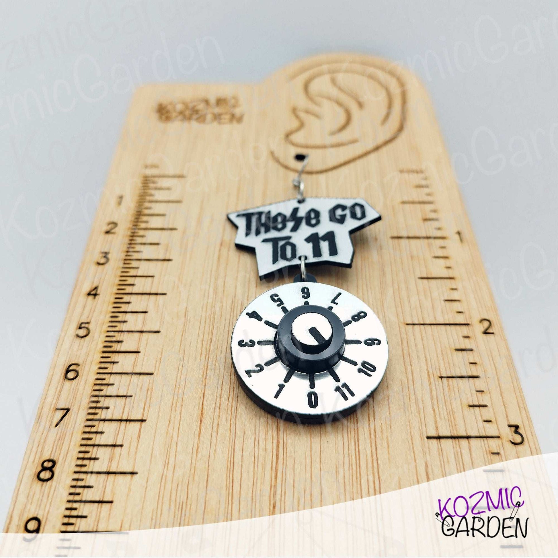 Spinal Tap "These Go to 11” Knob Earrings - Tribute, Rock ‘n’ Roll Volume Potentiometer Jewelry