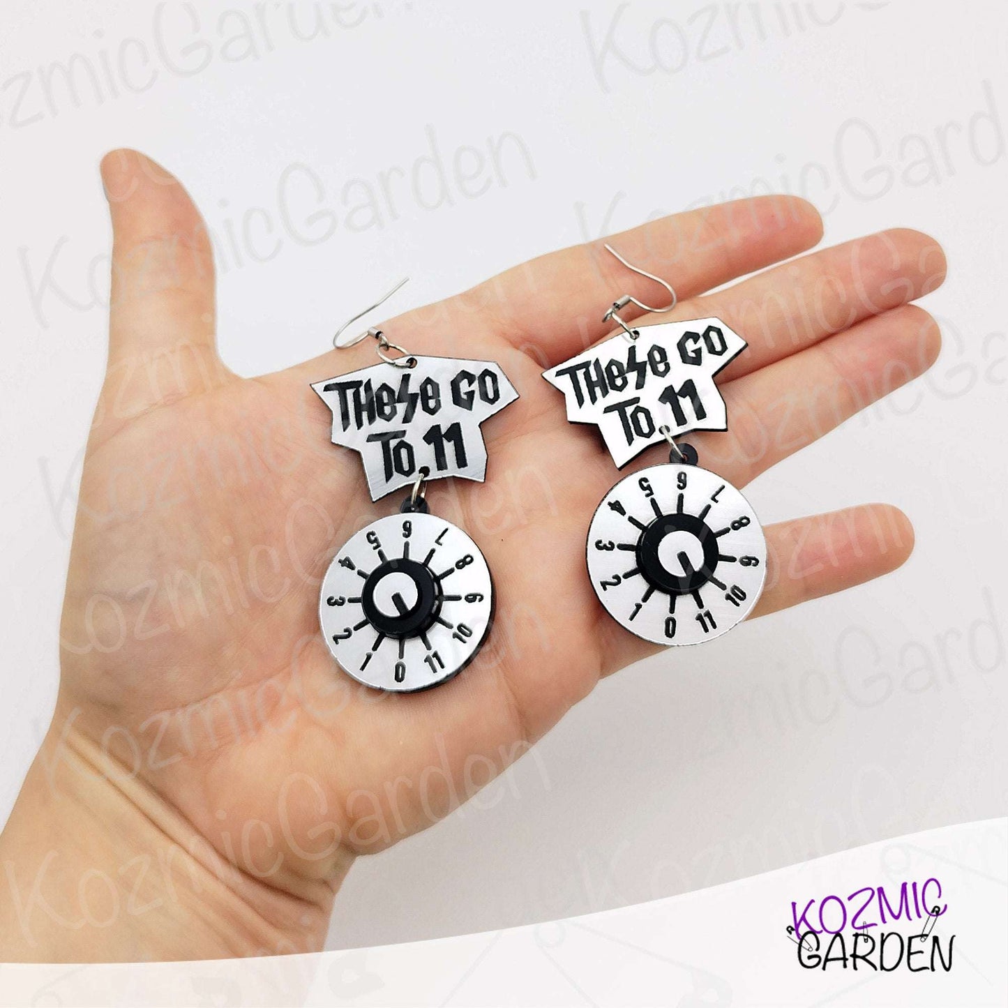 Spinal Tap "These Go to 11” Knob Earrings - Tribute, Rock ‘n’ Roll Volume Potentiometer Jewelry