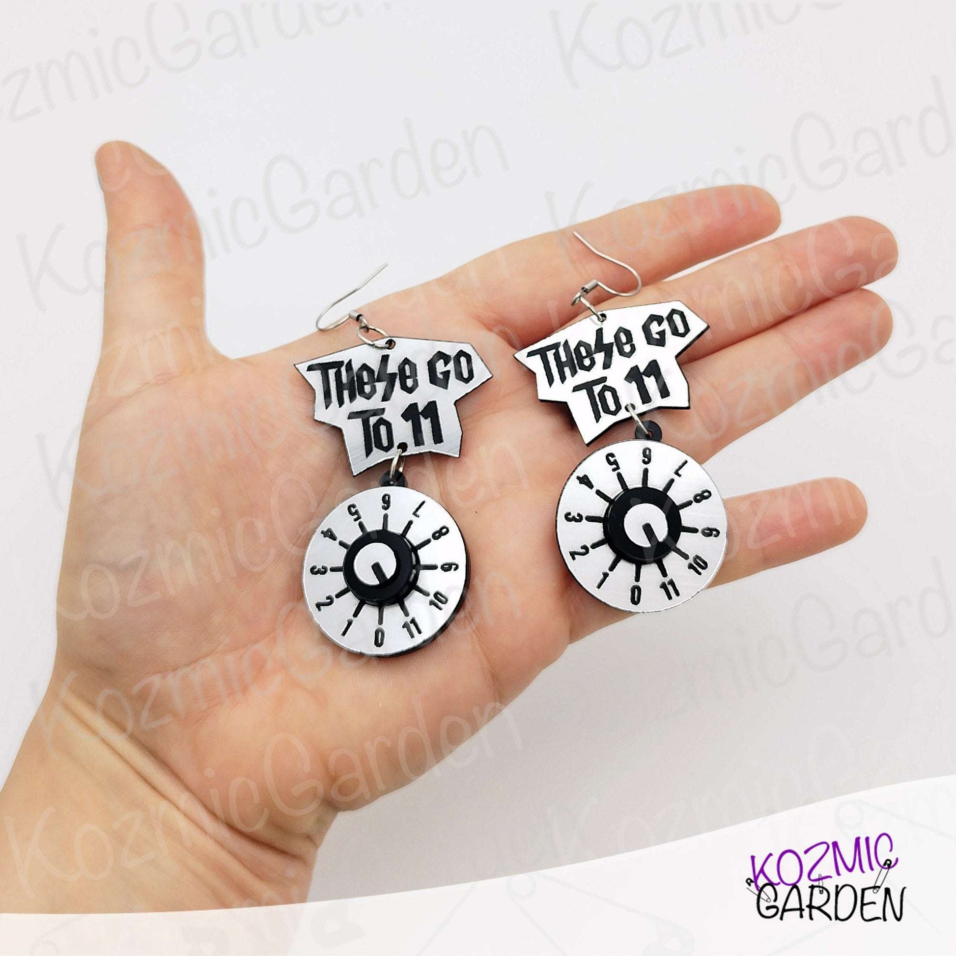 Spinal Tap "These Go to 11” Knob Earrings - Tribute, Rock ‘n’ Roll Volume Potentiometer Jewelry