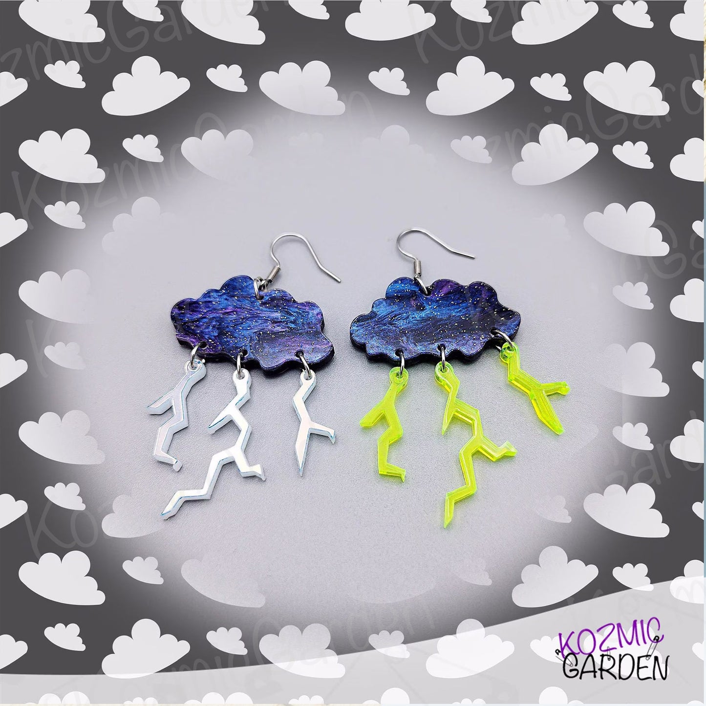 Thunderstorm Cloud Earrings - Have you ever seen the rain?