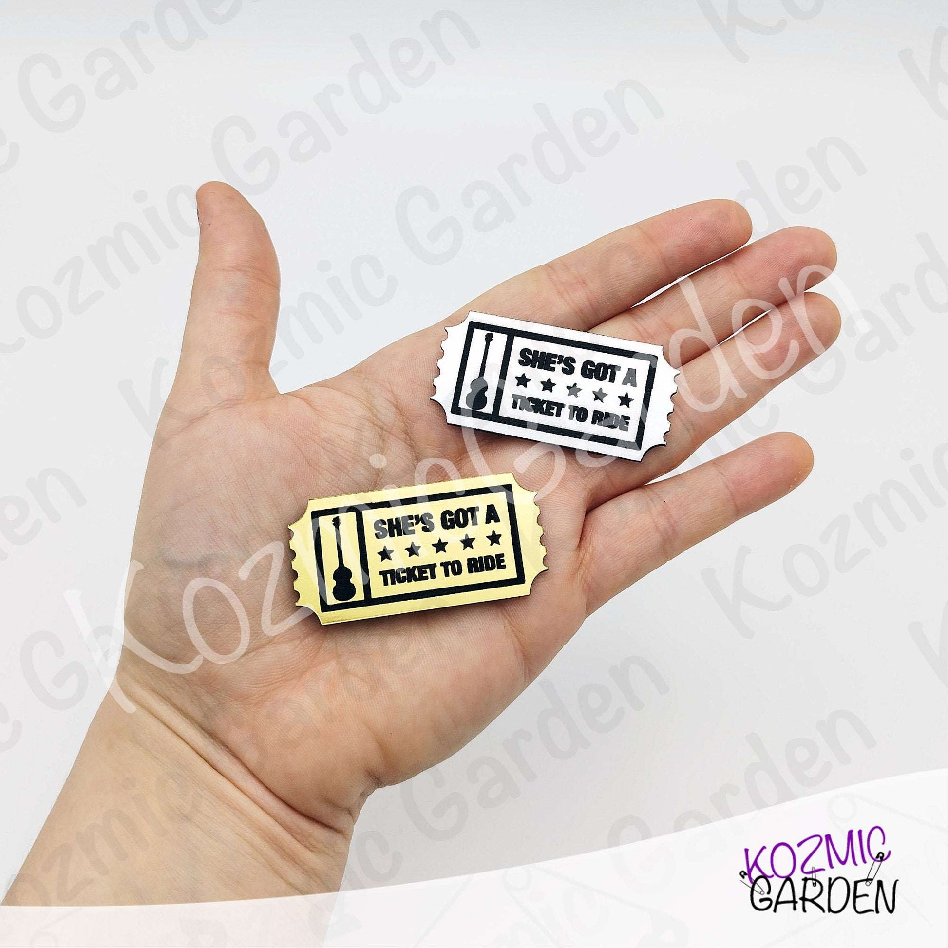 Ticket to Ride Brooch & Pendant | "She's Got a Ticket to Ride" Beatles Song