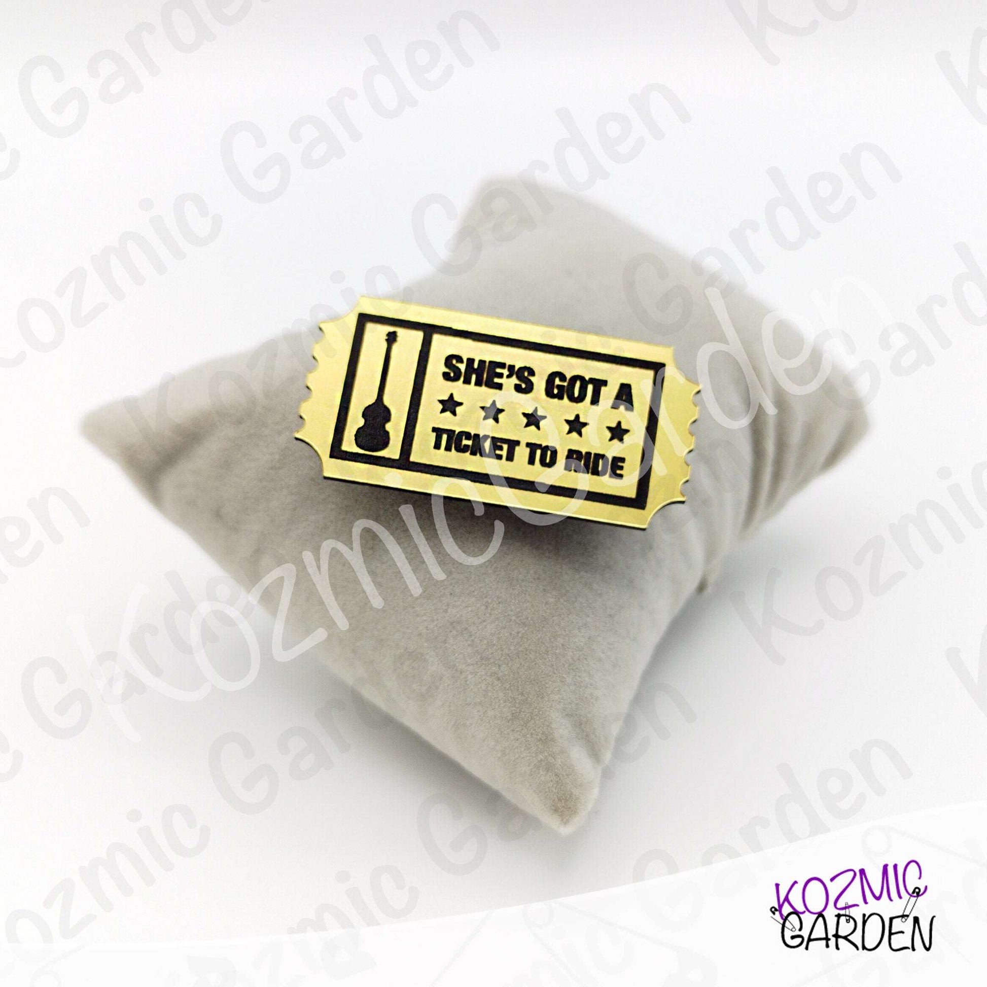 Ticket to Ride Brooch & Pendant | "She's Got a Ticket to Ride" Beatles Song