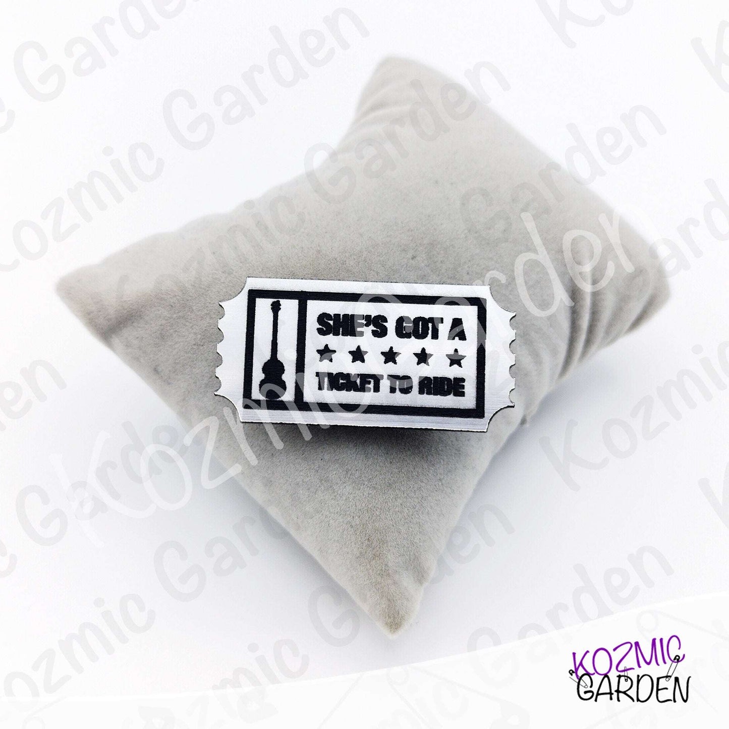 Ticket to Ride Brooch & Pendant | "She's Got a Ticket to Ride" Beatles Song