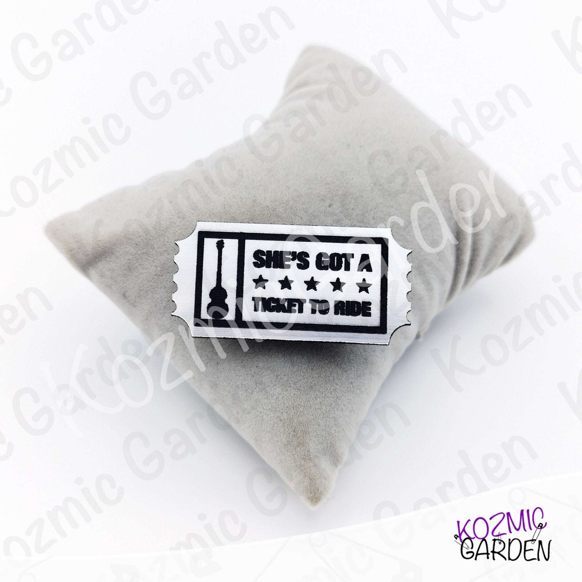 Ticket to Ride Brooch & Pendant | "She's Got a Ticket to Ride" Beatles Song