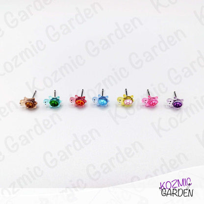 Tiny Turtle Stud Earrings – Mini Turtle Earrings – Animal Jewellery