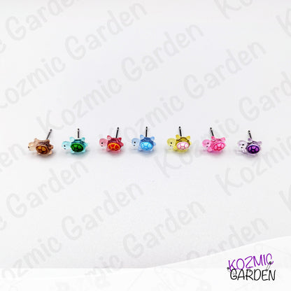 Tiny Turtle Stud Earrings – Mini Turtle Earrings – Animal Jewellery