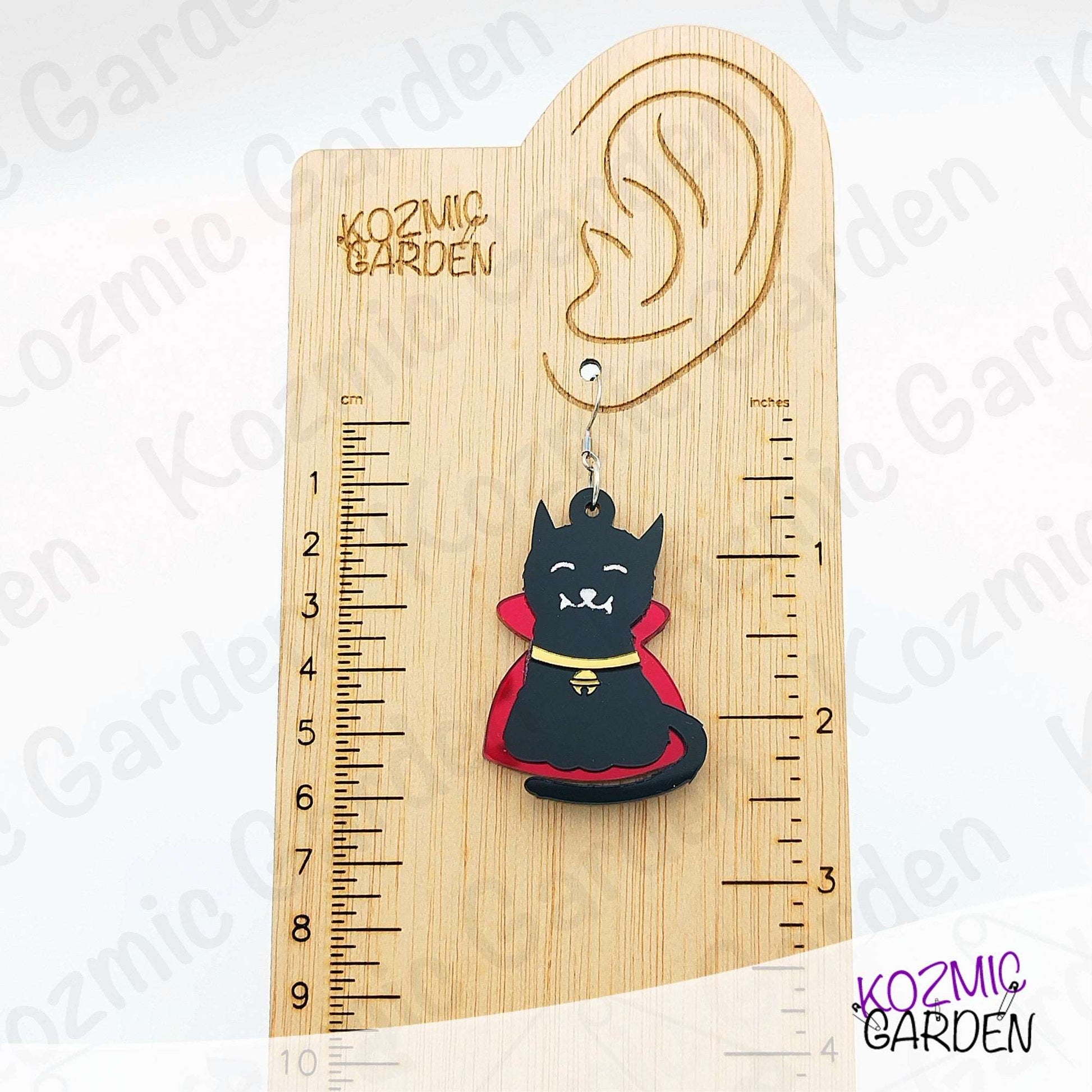 Spooky Cute Vampire Black Cat Earrings – Spooky, Cute, and Totally Purrfect!
