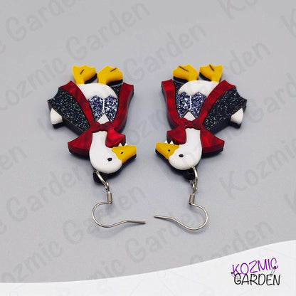 Vampire Goose Earrings – Spooky-Cute Halloween Handmade Jewelry