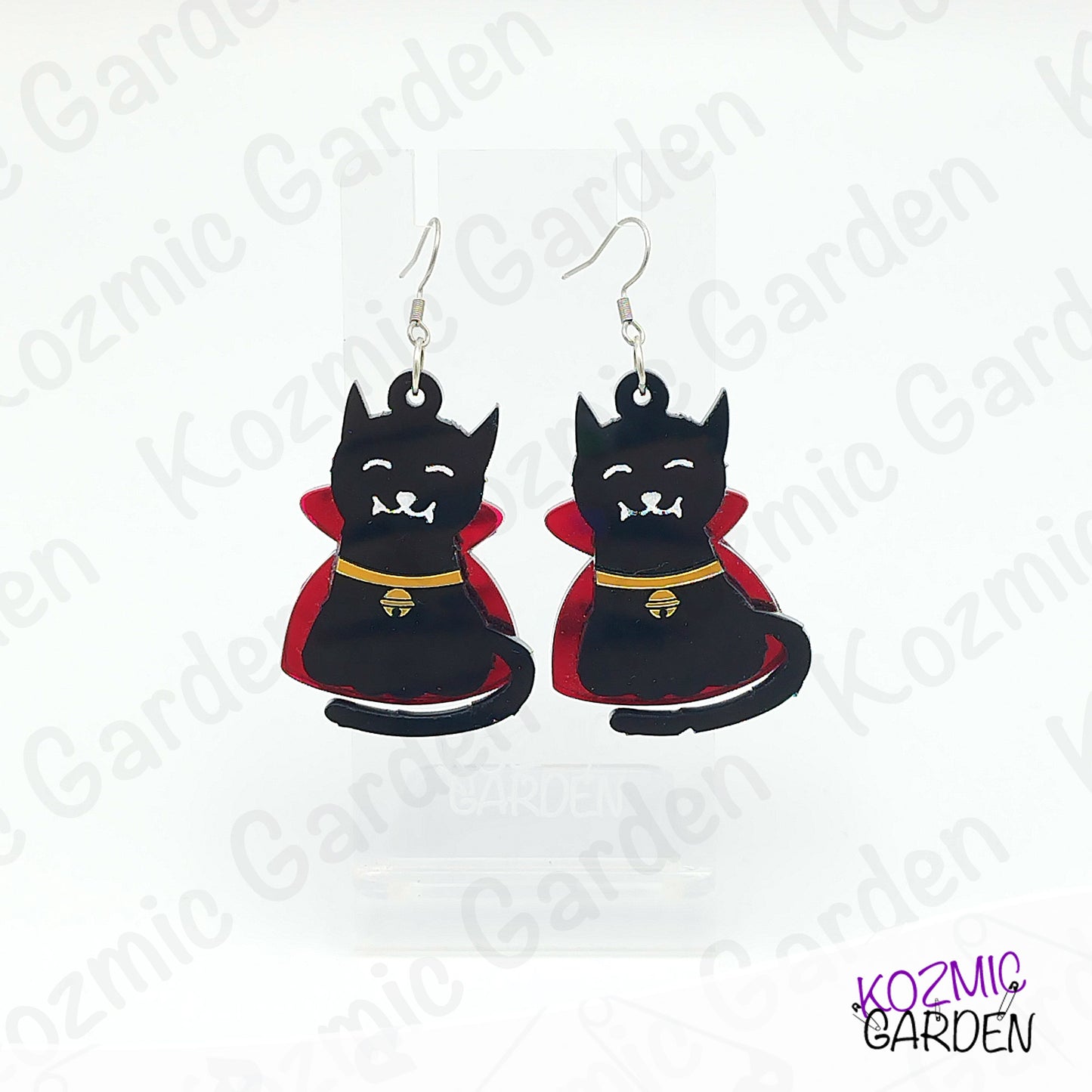 Spooky Cute Vampire Black Cat Earrings – Spooky, Cute, and Totally Purrfect!