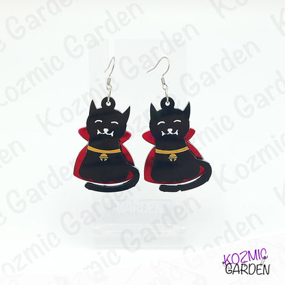 Spooky Cute Vampire Black Cat Earrings – Spooky, Cute, and Totally Purrfect!