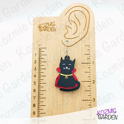 Spooky Cute Vampire Black Cat Earrings – Spooky, Cute, and Totally Purrfect!
