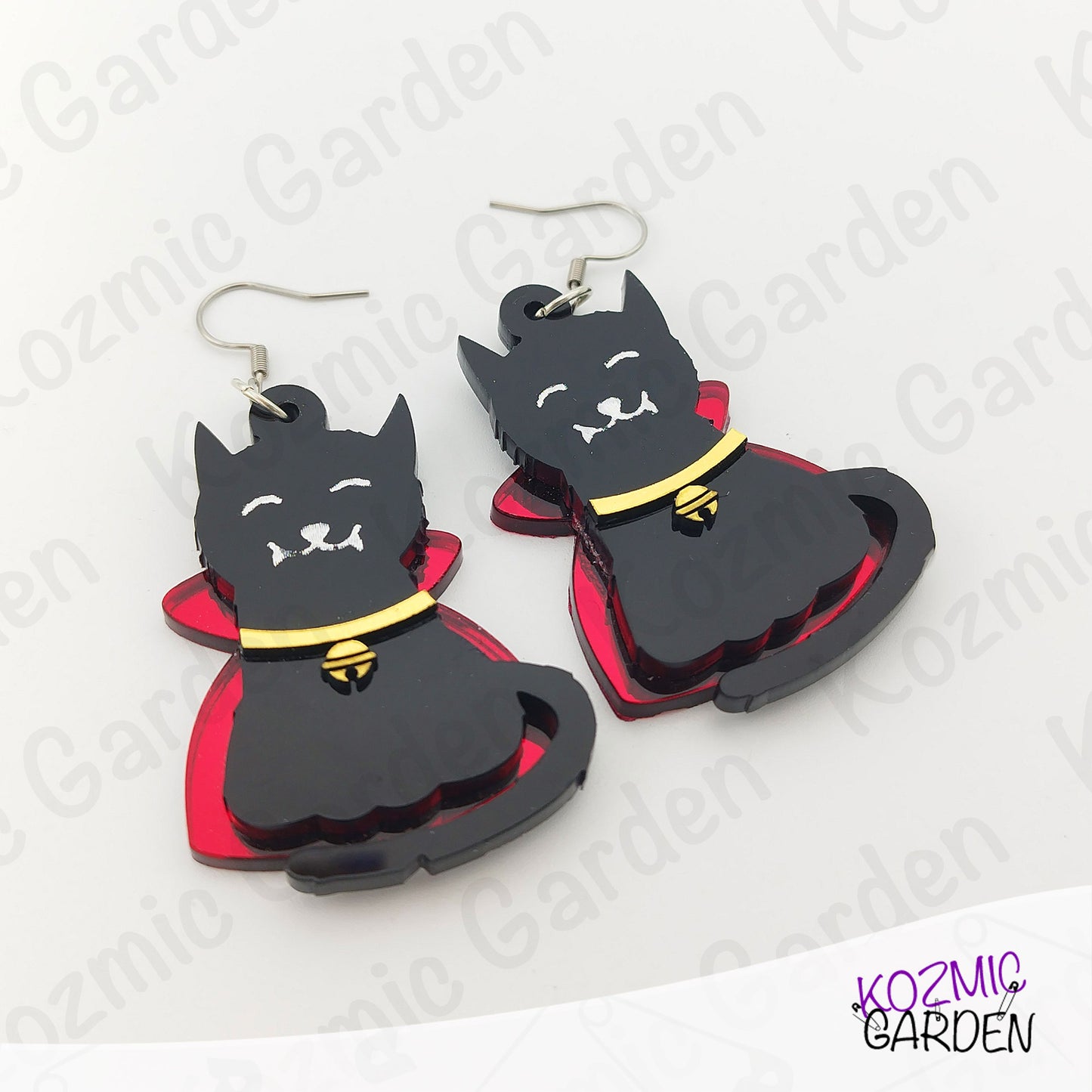 Spooky Cute Vampire Black Cat Earrings – Spooky, Cute, and Totally Purrfect!
