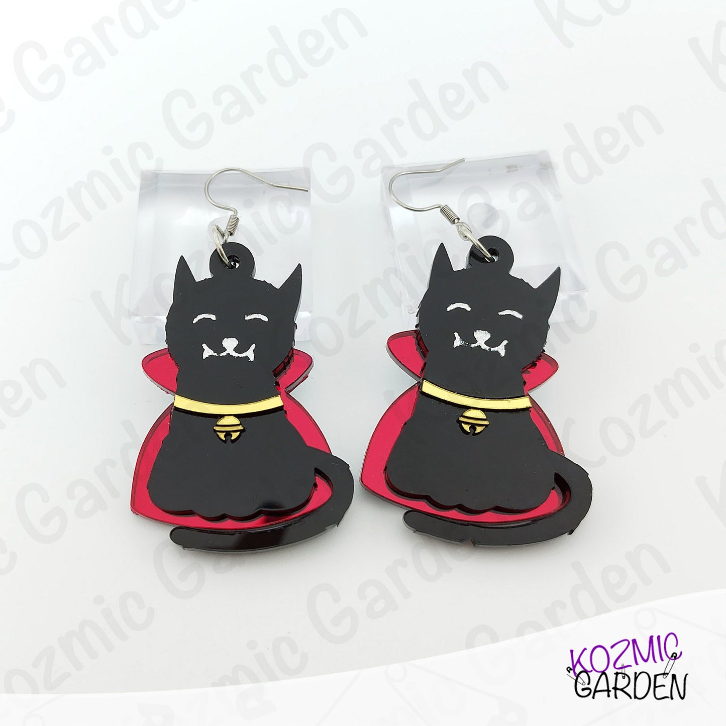 Spooky Cute Vampire Black Cat Earrings – Spooky, Cute, and Totally Purrfect!
