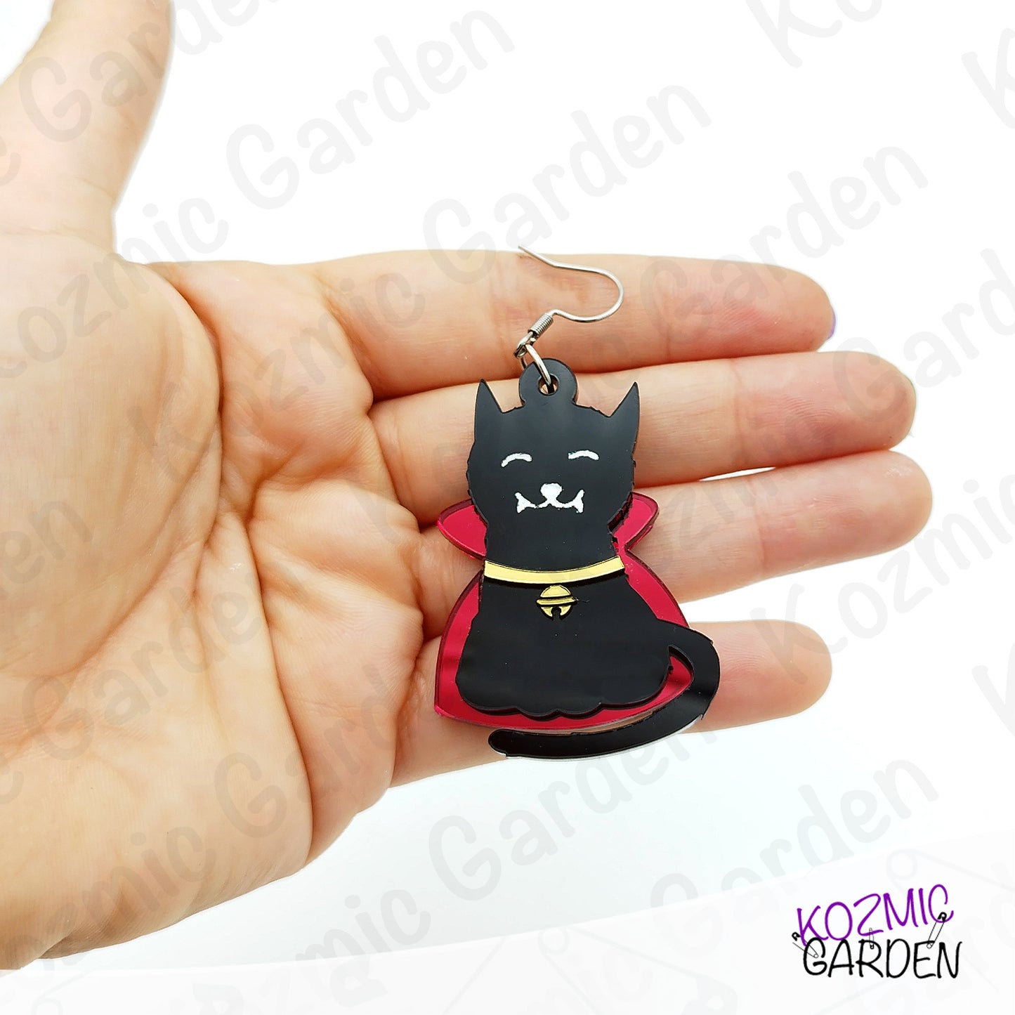 Spooky Cute Vampire Black Cat Earrings – Spooky, Cute, and Totally Purrfect!