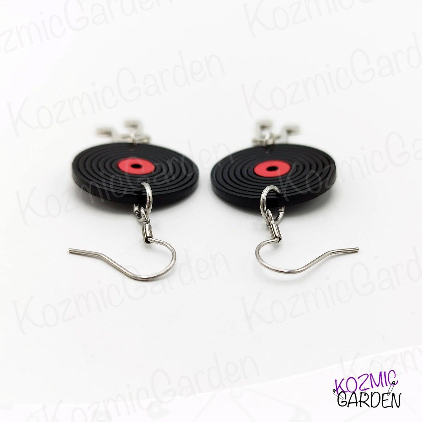 Vinyl Disc Earrings with Musical Note | Hit all the right notes!