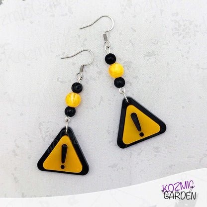 WARNING SIGN EARRINGS | Dare to stand out!