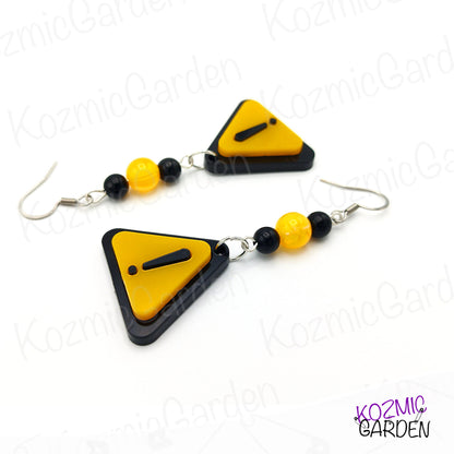 WARNING SIGN EARRINGS | Dare to stand out!