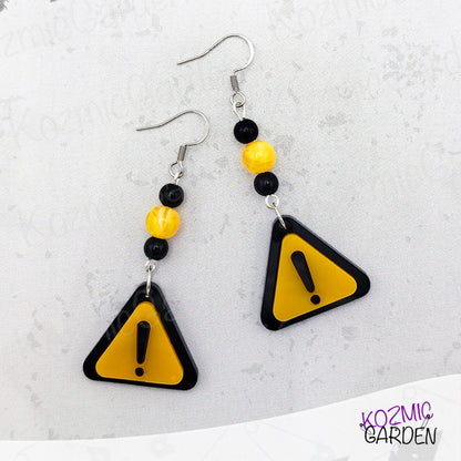 WARNING SIGN EARRINGS | Dare to stand out!