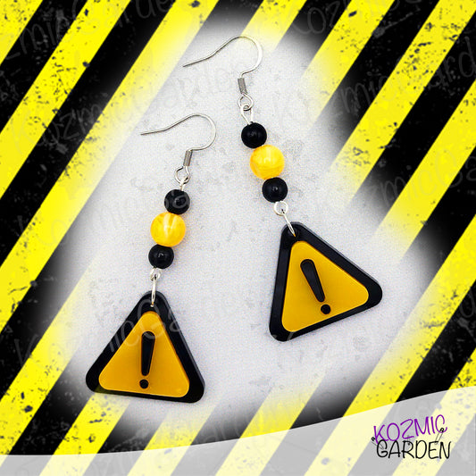 WARNING SIGN EARRINGS | Dare to stand out!