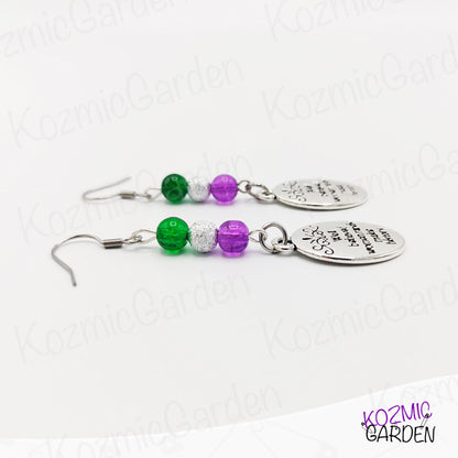 Suffragette Tribute Earrings - "Well Behaved Women Rarely Make History"