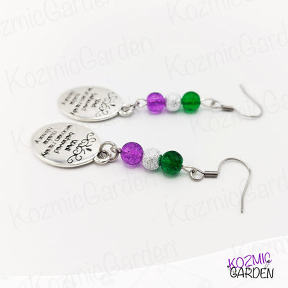 Suffragette Tribute Earrings - "Well Behaved Women Rarely Make History"