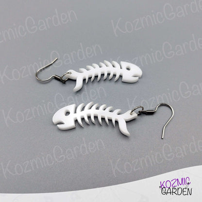 Fish Bone Earrings – Adopt a Sardine!