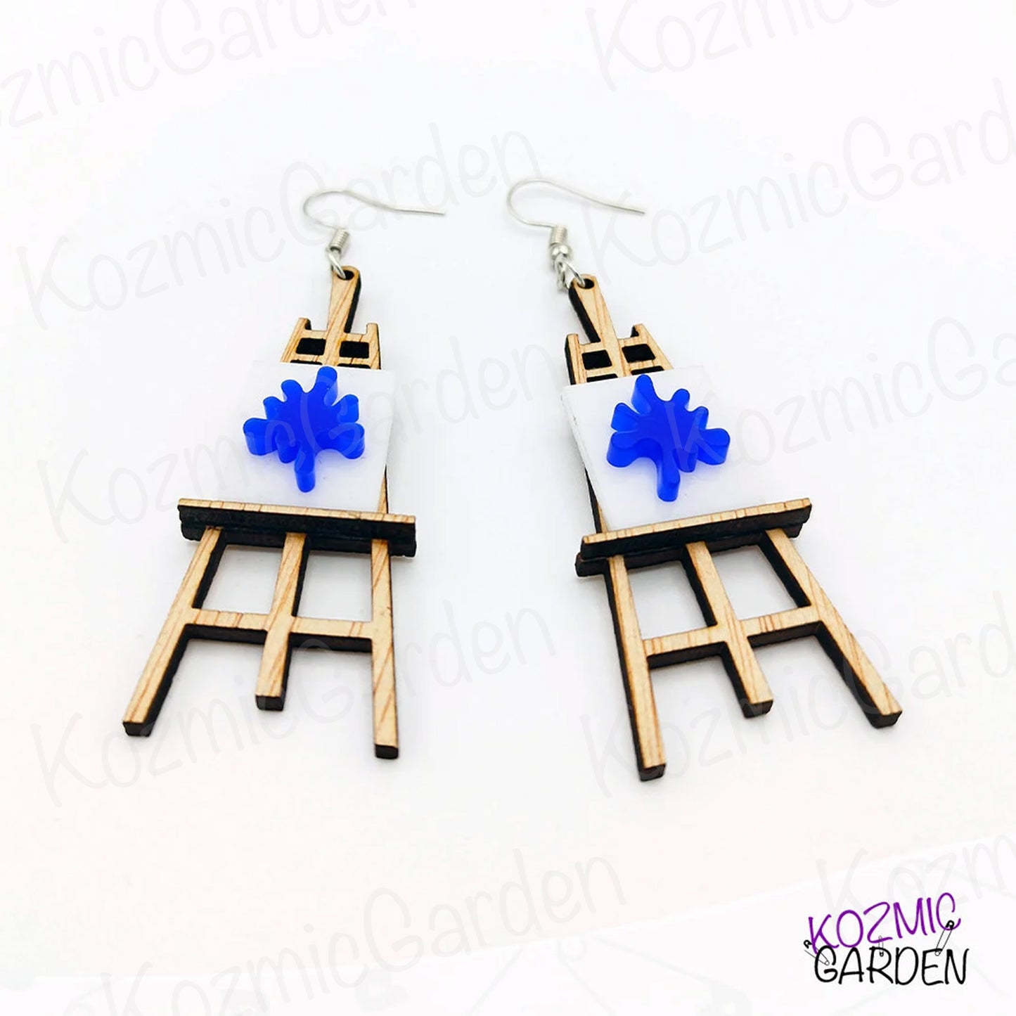 WOOD EASEL EARRINGS | Let Your Imagination Go Wild!