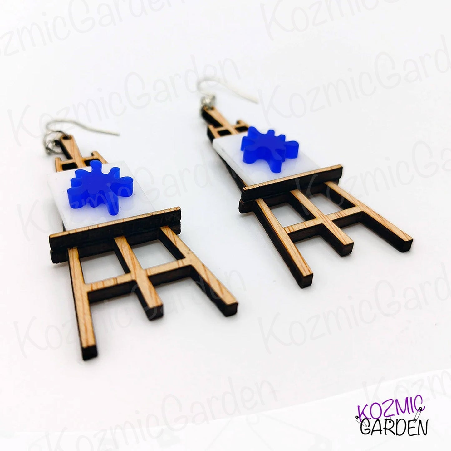 WOOD EASEL EARRINGS | Let Your Imagination Go Wild!