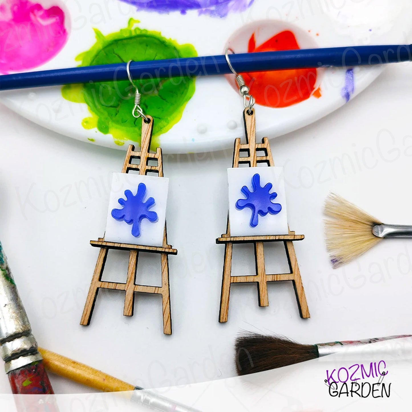 WOOD EASEL EARRINGS | Let Your Imagination Go Wild!