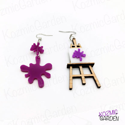 WOOD EASEL EARRINGS | Let Your Imagination Go Wild!