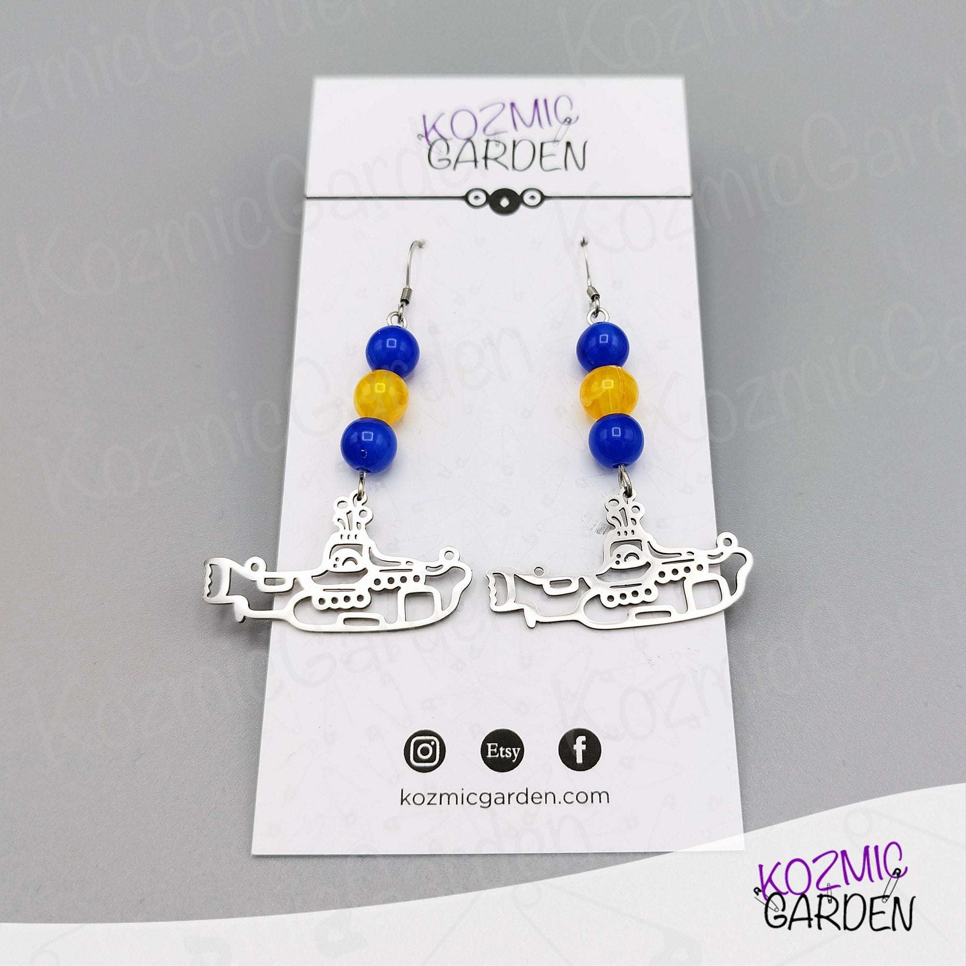 YELLOW SUBMARINE EARRINGS | Cut the cable, drop the cable!
