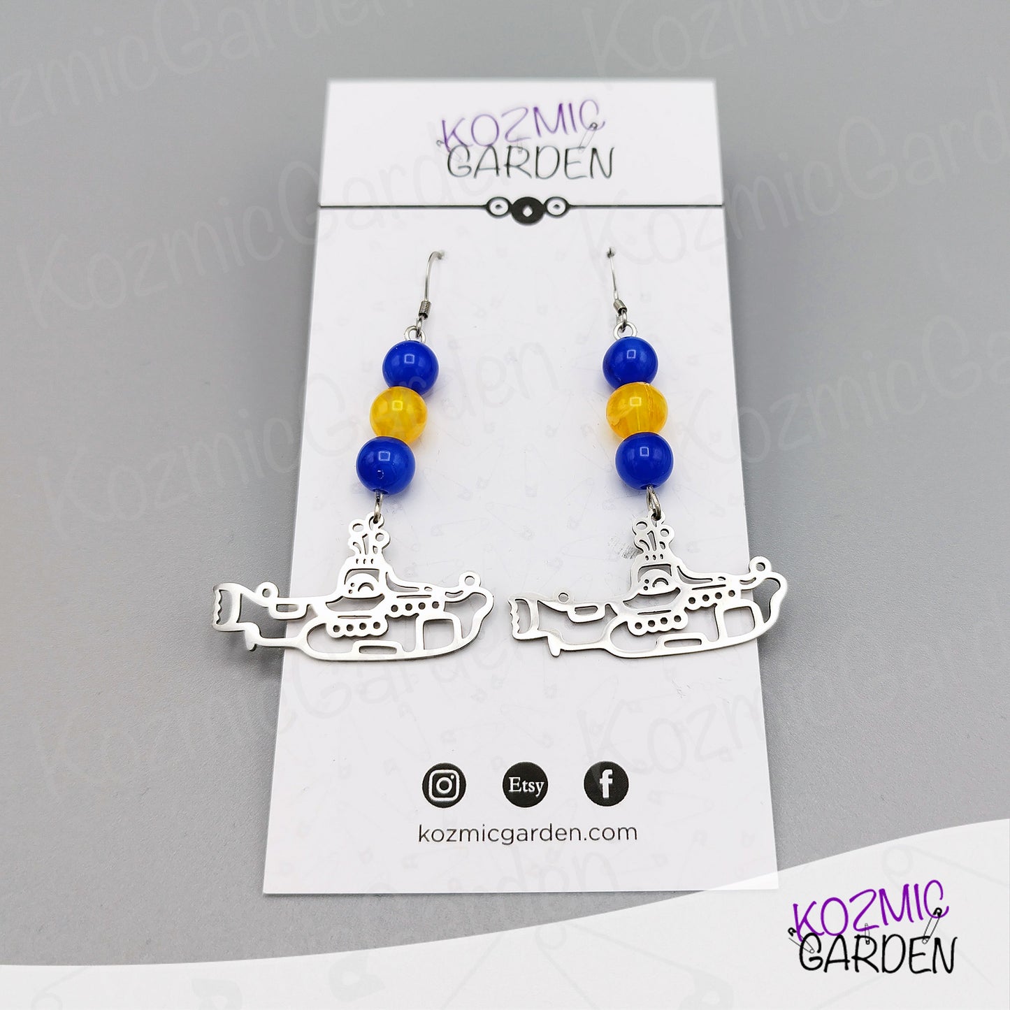 YELLOW SUBMARINE EARRINGS | Cut the cable, drop the cable!