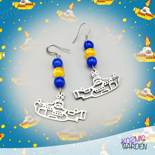 YELLOW SUBMARINE EARRINGS | Cut the cable, drop the cable!