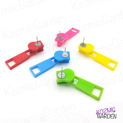Colorful Zipper Earrings – Fun and Quirky Mismatched Earrings in Fuchsia, Green, Blue, Yellow & Red