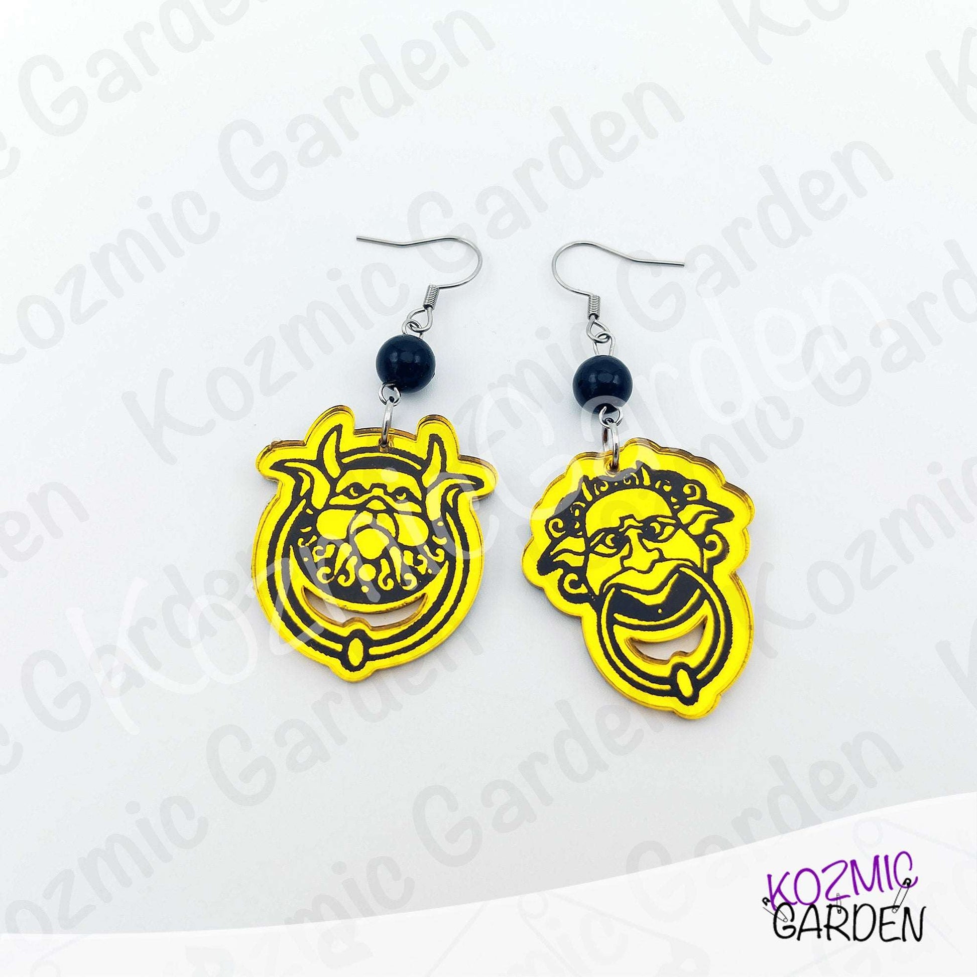 Labyrinth Door Knocker Mismatched Earrings