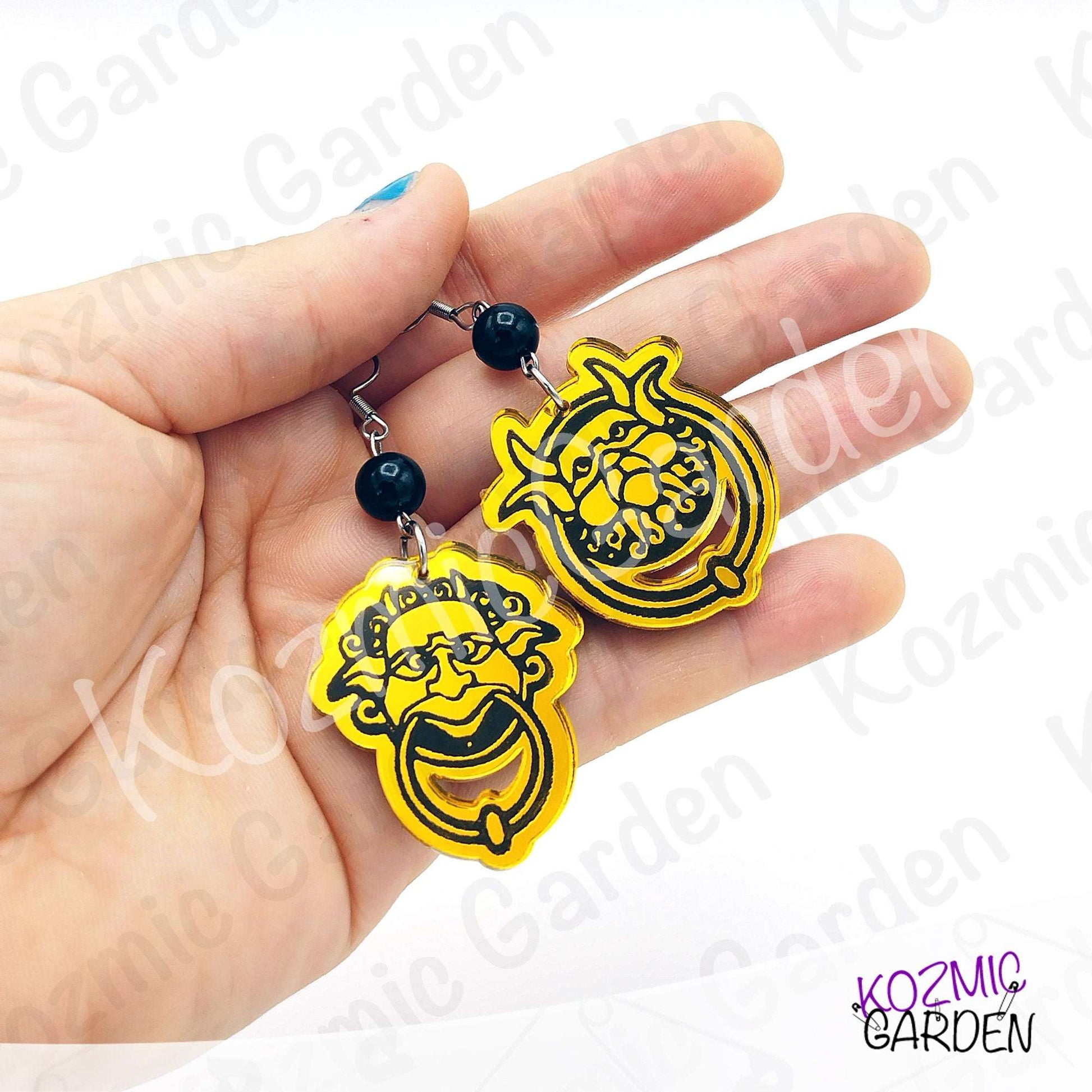 Labyrinth Door Knocker Mismatched Earrings