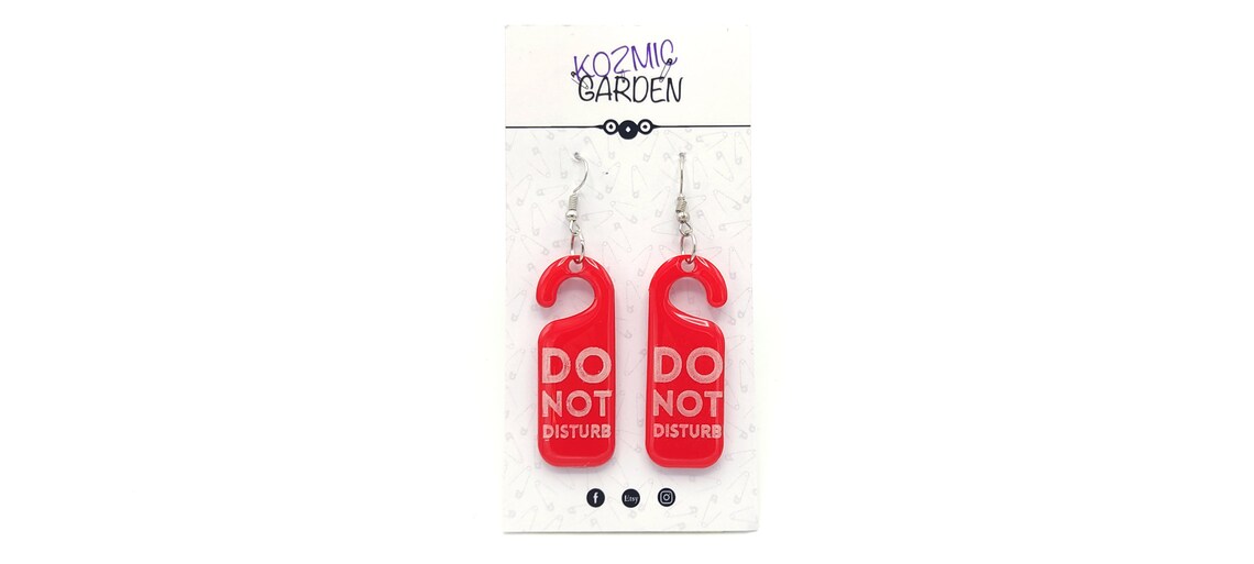 DO NOT DISTURB EARRINGS - Kozmic Garden