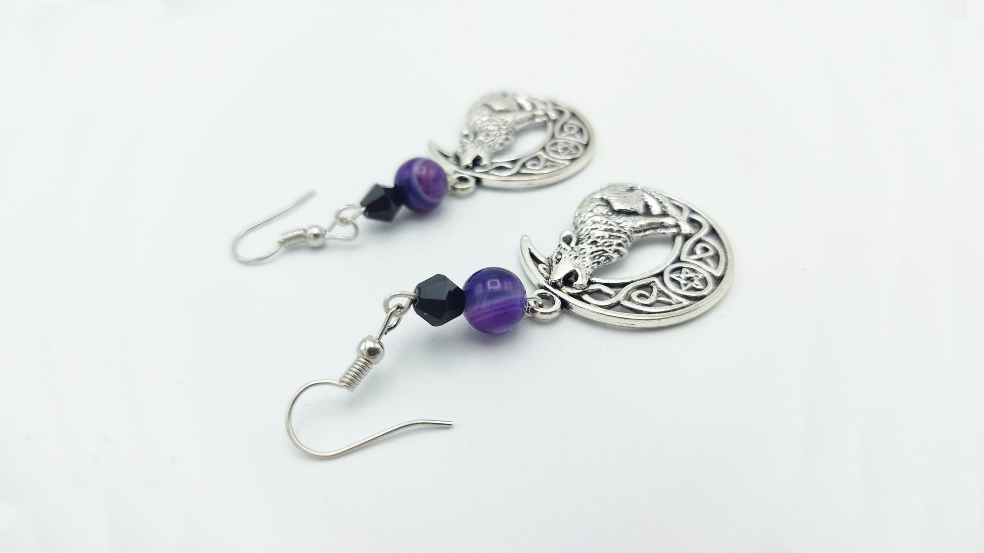 HOWLING WOLF MOON EARRINGS - Kozmic Garden