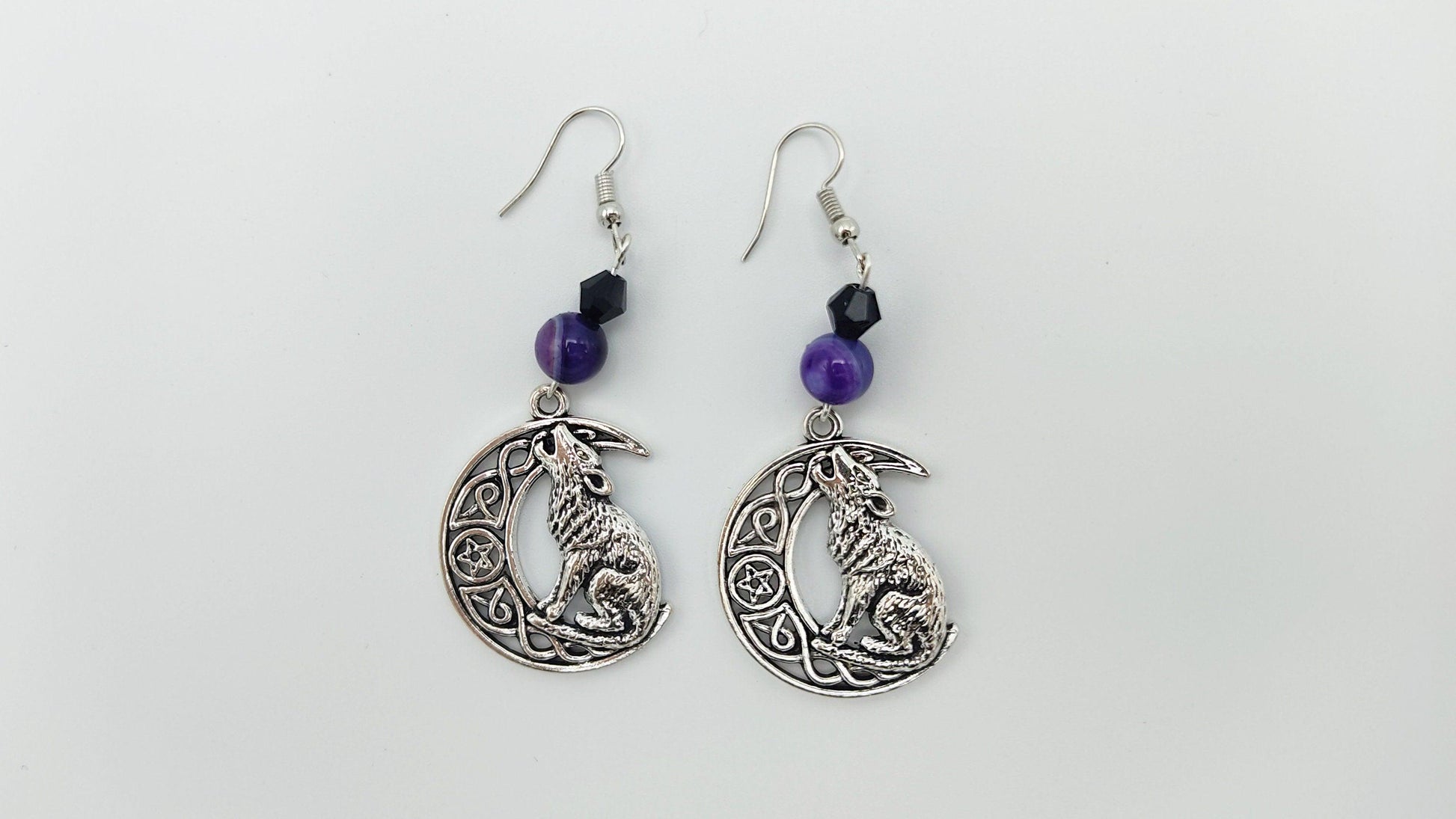 HOWLING WOLF MOON EARRINGS - Kozmic Garden