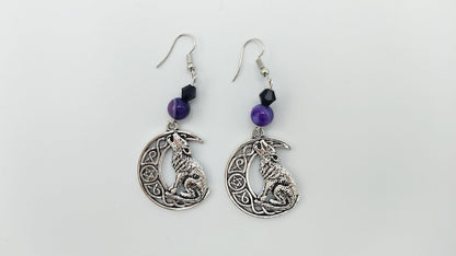 HOWLING WOLF MOON EARRINGS - Kozmic Garden