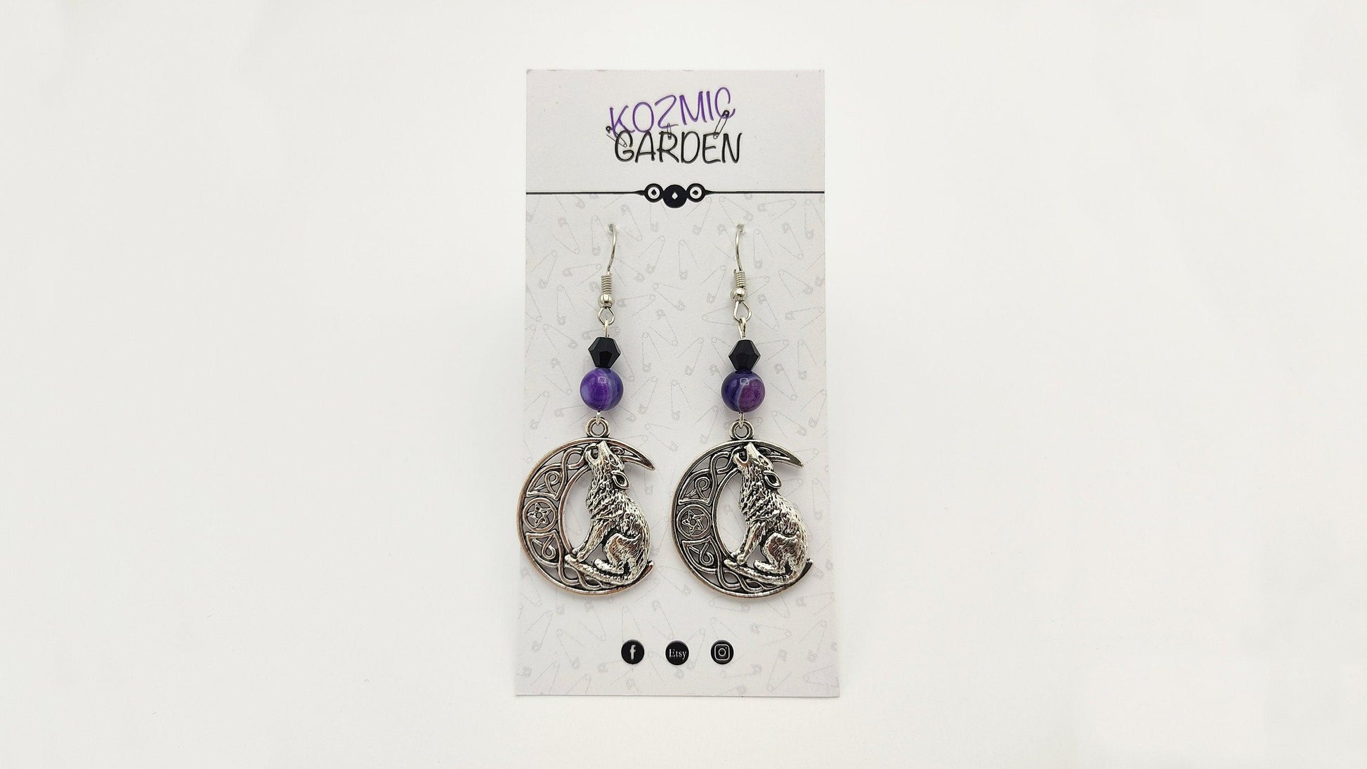 HOWLING WOLF MOON EARRINGS - Kozmic Garden