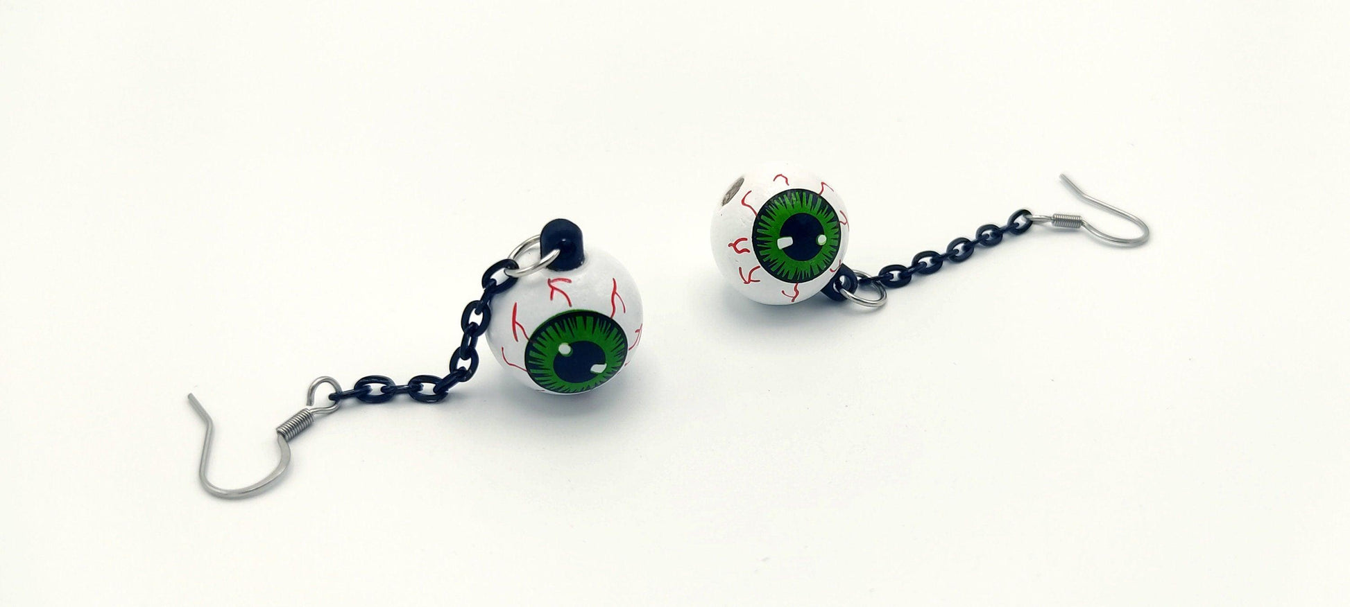 GREEN EYEBALL EARRINGS - Kozmic Garden