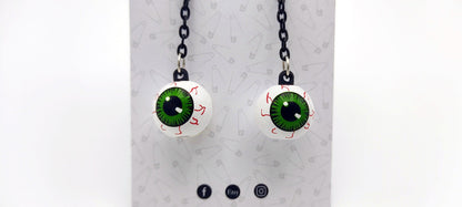 GREEN EYEBALL EARRINGS - Kozmic Garden