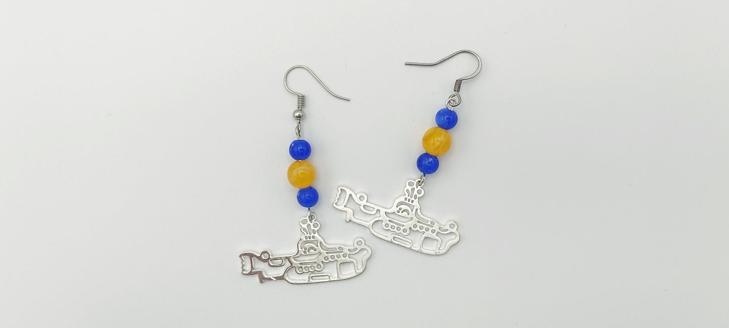 YELLOW SUBMARINE EARRINGS | Cut the cable, drop the cable!